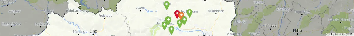 Map view for Pharmacies emergency services nearby Ravelsbach (Hollabrunn, Niederösterreich)